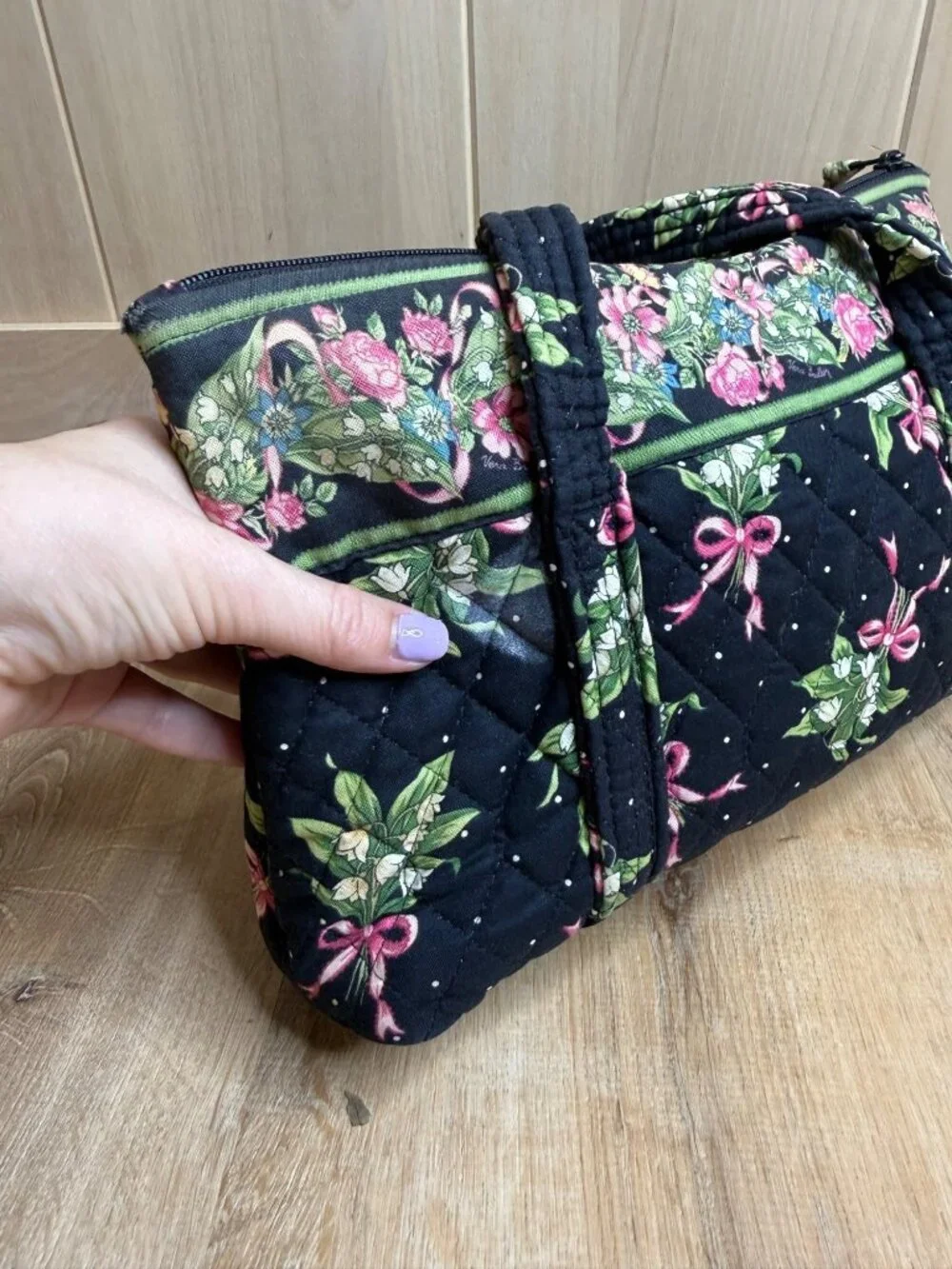 Vintage Vera Bradley New Hope Lily of the Valley Tote & Wallet Set Retired Flora